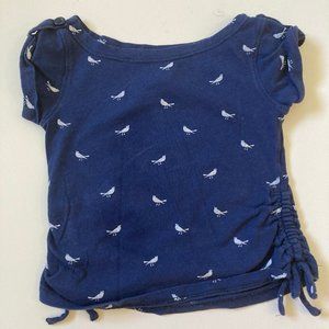 Blue Old Navy side tie shirt